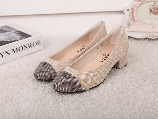 CHANEL Shallow mouth Block heel Shoes Women--054